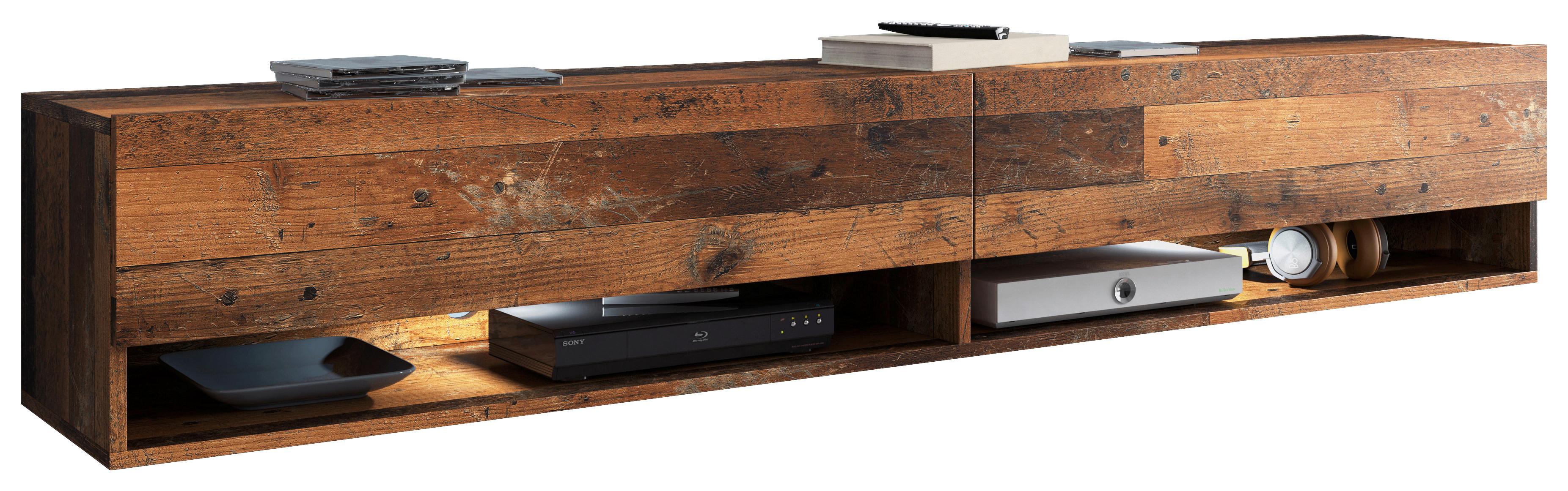 Tv-lowboard Old Vintage B: 180 Cm Eichefarben - Alteiche/Grau, LIFESTYLE, Holzwerkstoff (180/30/32cm) - P & B