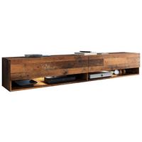 Nízka komoda s LED, starobylý dub - sivá/starobylý dub, Lifestyle, kompozitné drevo/plast (180/30/32cm) - P & B