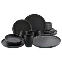 Kombinovaná souprava UNO BLACK II, 16-dílná - černá, Konvenční, keramika - Creatable