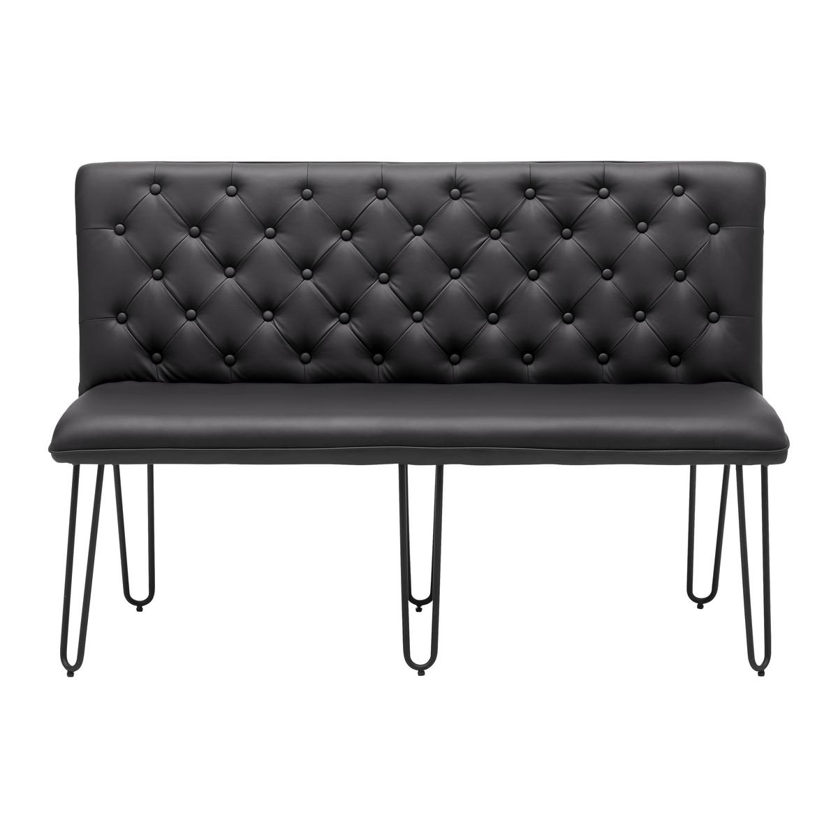 Lavice IVIE - černá, Moderní, kov/dřevo (140/92/62cm) - Bessagi Home