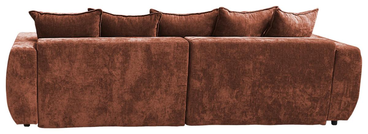 Boxspringsofa Berg - Rostfarben/Schwarz, Trend, Textil (292/71-99/127cm) - Livetastic