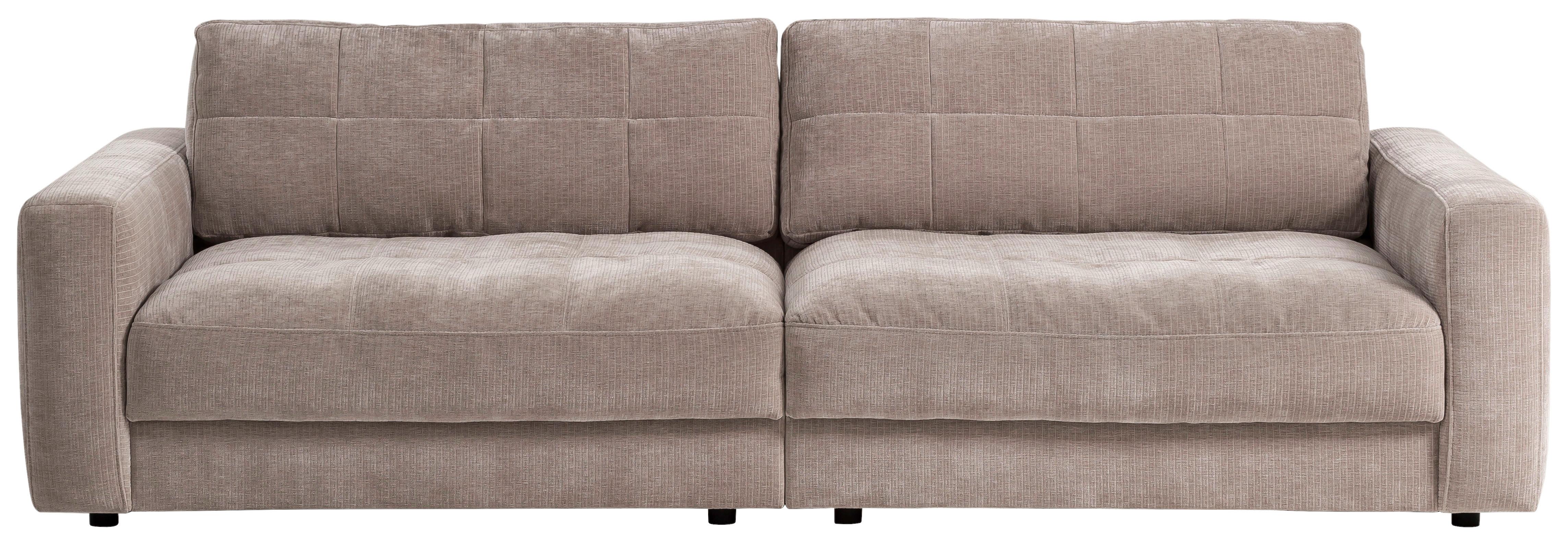 Bigsofa Be Comfy B: 264 Cm Silberfarben Cord - Silberfarben/Schwarz, MODERN, Textil (264/83/126cm) - MID.YOU