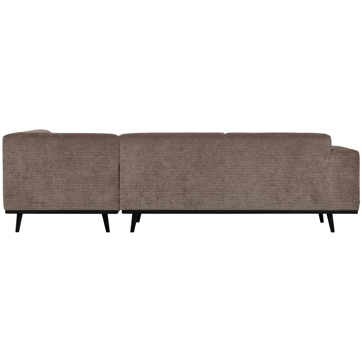 ECKSOFA Statement Taupe S: 274x210cm - Taupe/Schwarz, Design, Textil (274/210cm) - Livetastic