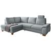 Eckschlafsofa Positano Hellblau S: 206x261 Cm - Wildeiche/Hellblau, MODERN, Textil (206/261cm) - Livetastic