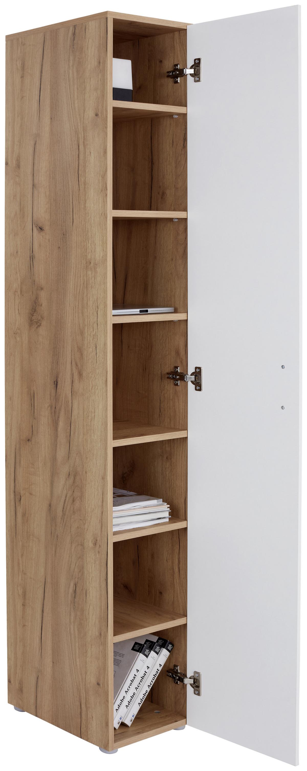 SKŘÍŇ NA ŠANONY TIO - bílá/barvy dubu, Konvenční, kompozitní dřevo (30/183/37,5cm)