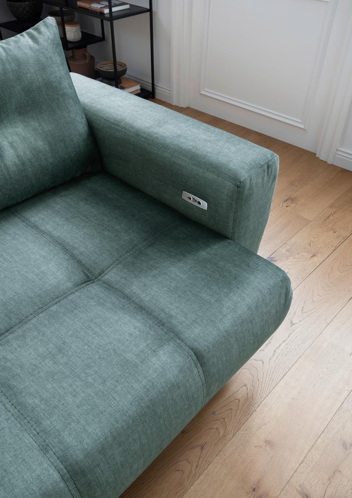 Ecksofa Restato, Blau S: 177x246 cm - Blau/Schwarz, MODERN, Textil (177/246cm) - MID.YOU