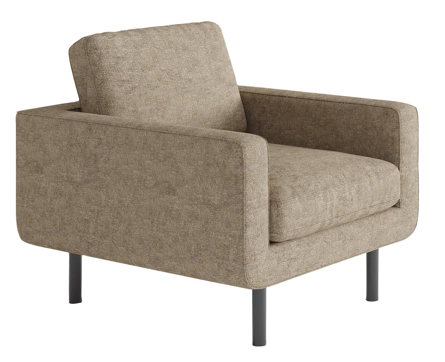 Sessel Suburban Dunkelbraun B: 70 Cm - Dunkelbraun/Schwarz, Design, Textil (70/80/92cm) - Livetastic