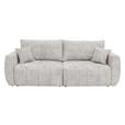 Schlafsofa Bali - Creme/Schwarz, MODERN, Holz/Textil (245/74-90/104cm) - Luca Bessoni