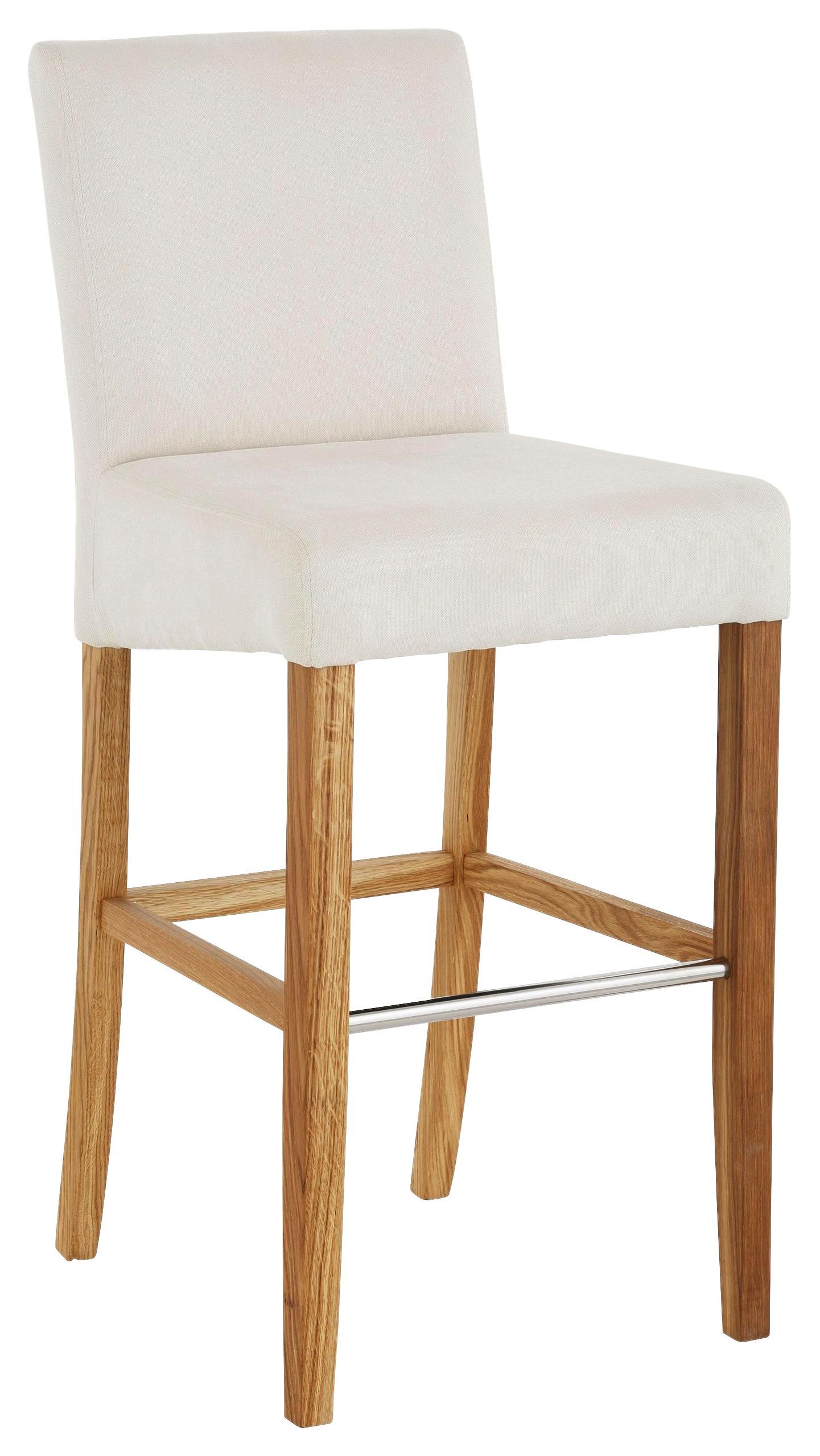 Barhocker Teri II Creme - Creme, MODERN, Holz/Textil (48/114/59cm)