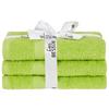 Handtuch Fiolina Baumwolle Grün 50x100 cm 3er-Pack - Grün, MODERN, Textil (50/100cm) - Luca Bessoni