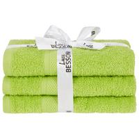 Handtuch Fiolina Baumwolle Grün 50x100 cm 3er-Pack - Grün, MODERN, Textil (50/100cm) - Luca Bessoni