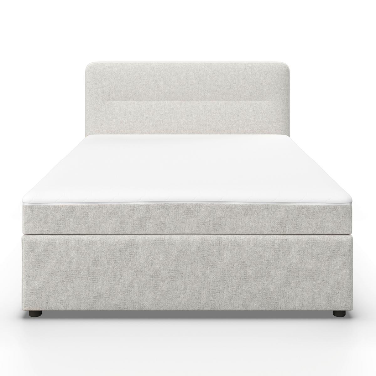 Boxspringová posteľ MARCO 140x200, béžová - čierna/krémová, Modern, drevo/textil (140/200cm) - Bessagi Home
