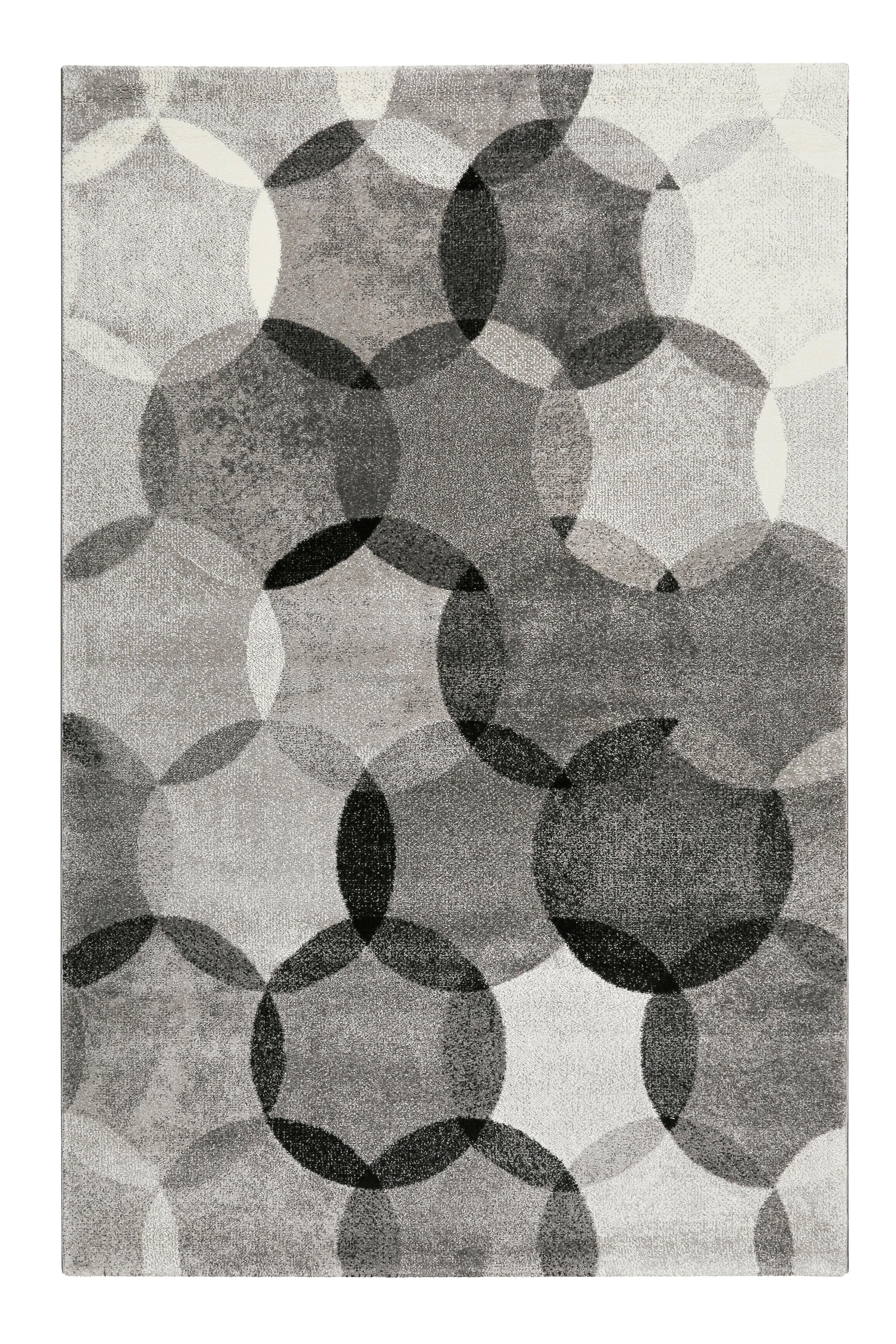Webteppich Silber/Grau Graphik Modernina 133x200 cm - Dunkelgrau/Beige, Design, Textil (133/200cm) - Esprit