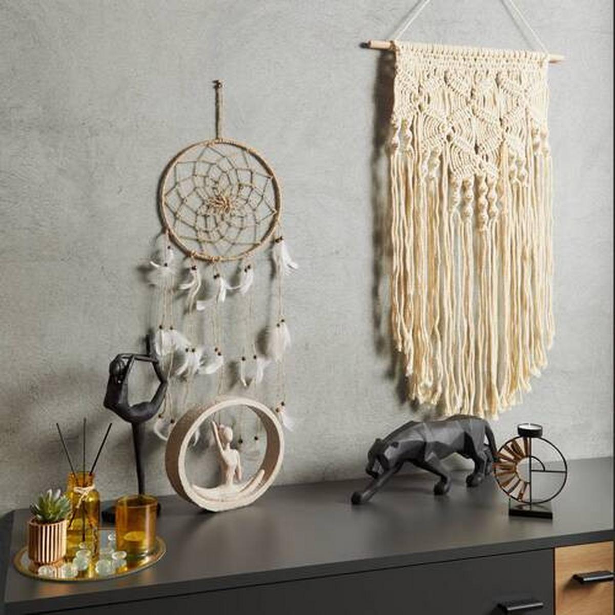 Traumfänger Traumfänger "jute" - Braun/Weiß, Design, Naturmaterialien (23,5/1/58,0cm)