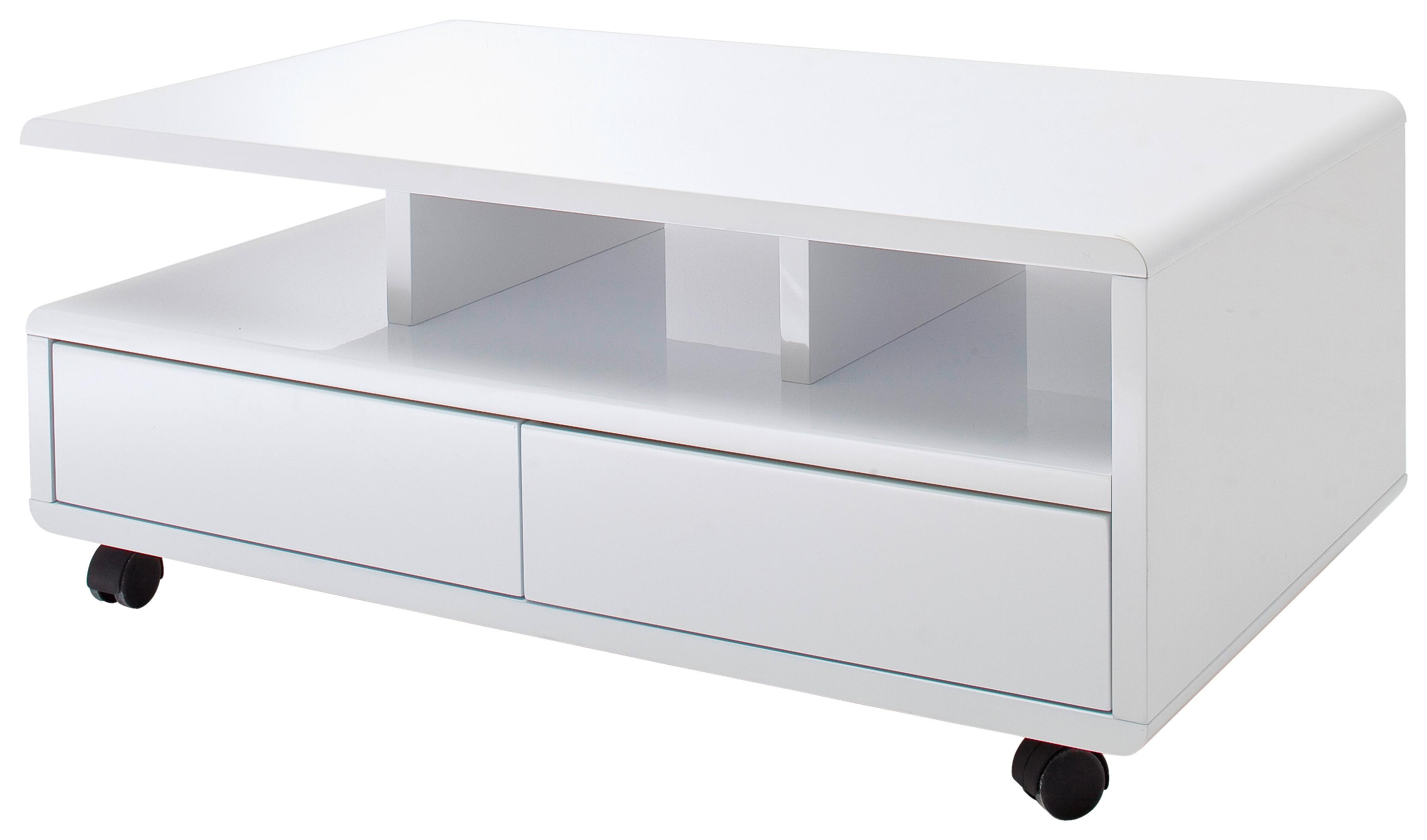 Couchtisch Weiss Hochglanz Mit Rollen