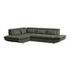Ecksofa mit Schlaffunktion Park Hell-/Dunkelgrün - Dunkelgrün/Schwarz, MODERN, Textil (233/311cm) - Luca Bessoni
