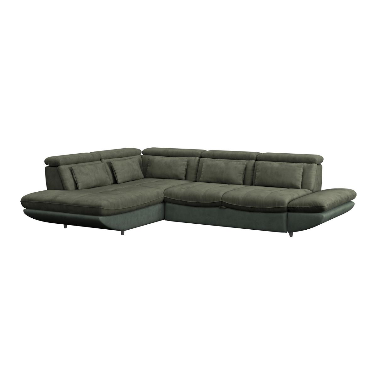 SEDACÍ SOUPRAVA PARK - černá/světle zelená, Moderní, textil/plast (233/311cm) - Luca Bessoni