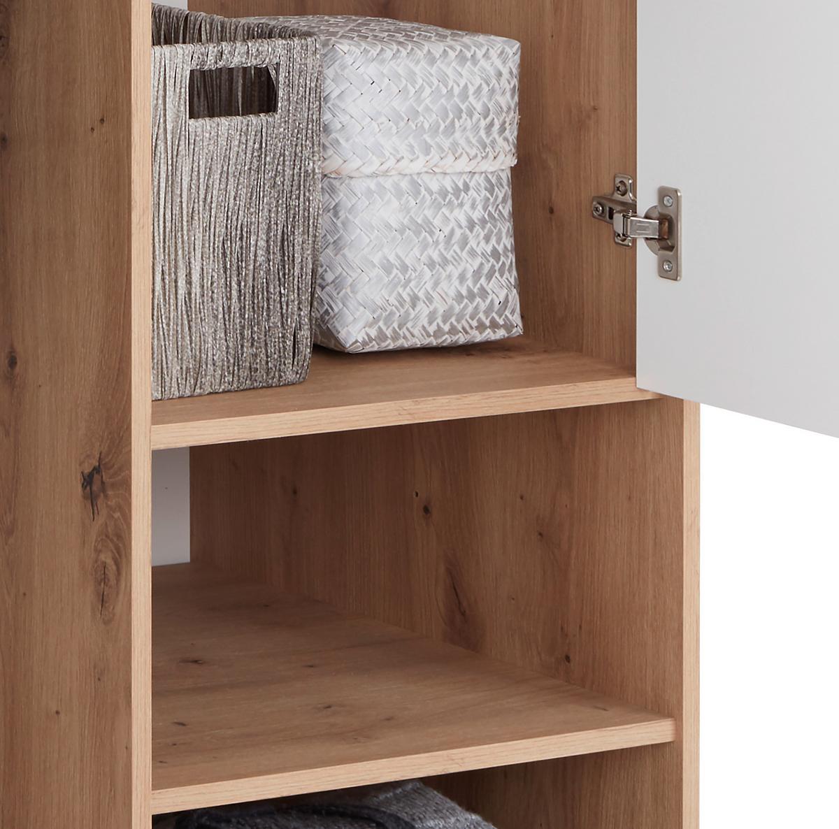 Ruhásszekrény Box 98/205 Cm - Artisan tölgy/fehér, Modern, faalapú anyag (98/205/55cm) - Ondega