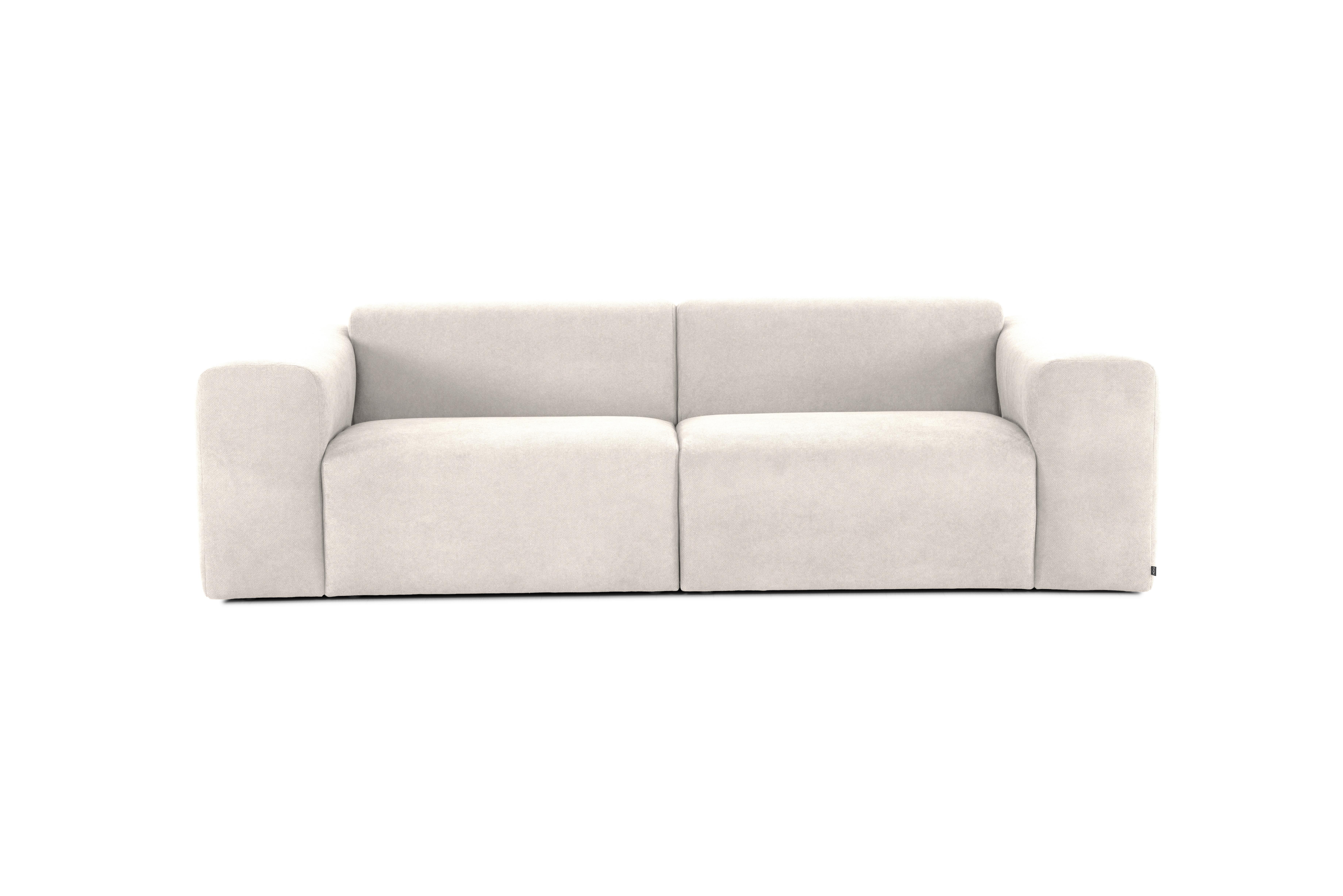3-Sitzer-Sofa Manne Beige B: 266 cm - Beige/Schwarz, Design, Textil (266/76/116cm) - MID.YOU