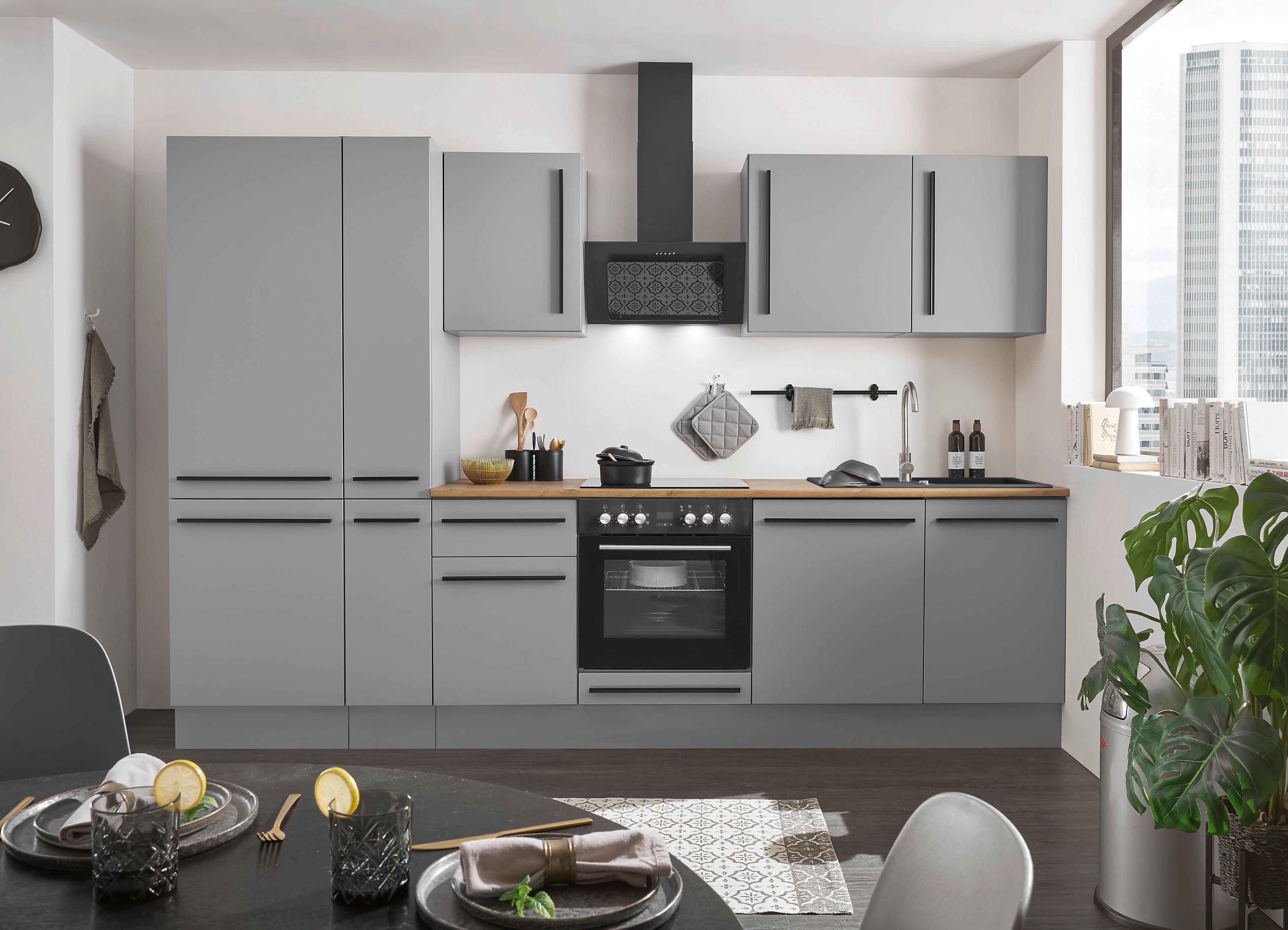 KUCHYNSKÝ BLOK BEZ SPOTREBIČO DENVER - čierna/sivá, Design, kompozitné drevo/plast (310cm) - MID.YOU