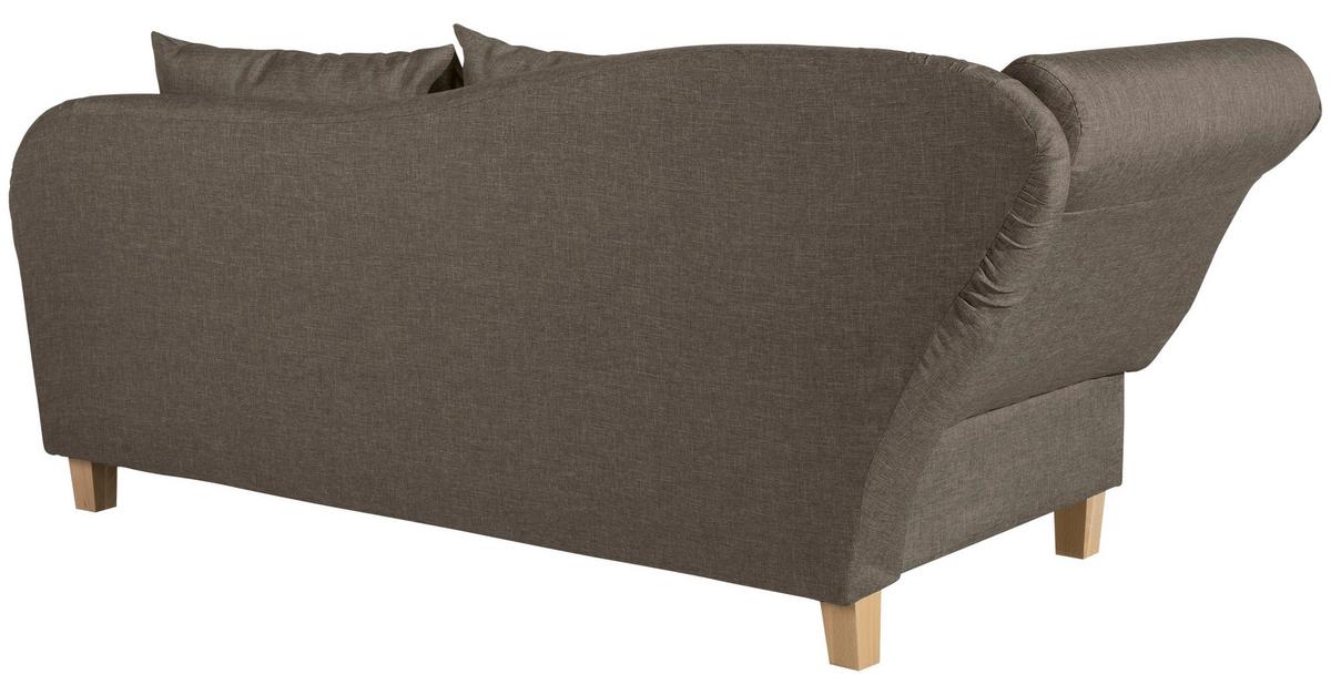 Recamiere Selma Sahara Links mit Bettkasten+schlaffunktion - Hellbraun/Buchefarben, Design, Textil (190/88/82cm) - Max Winzer