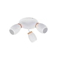 Deckenstrahler Bidar Weiß Kieferfarben D: 58 Cm - Weiß/Kieferfarben, Trend, Holz/Metall (58/27cm)