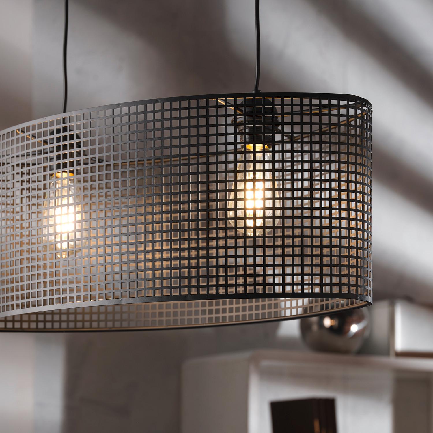 Hängeleuchte 4970/S - Schwarz, Design, Metall (60/27/90cm)