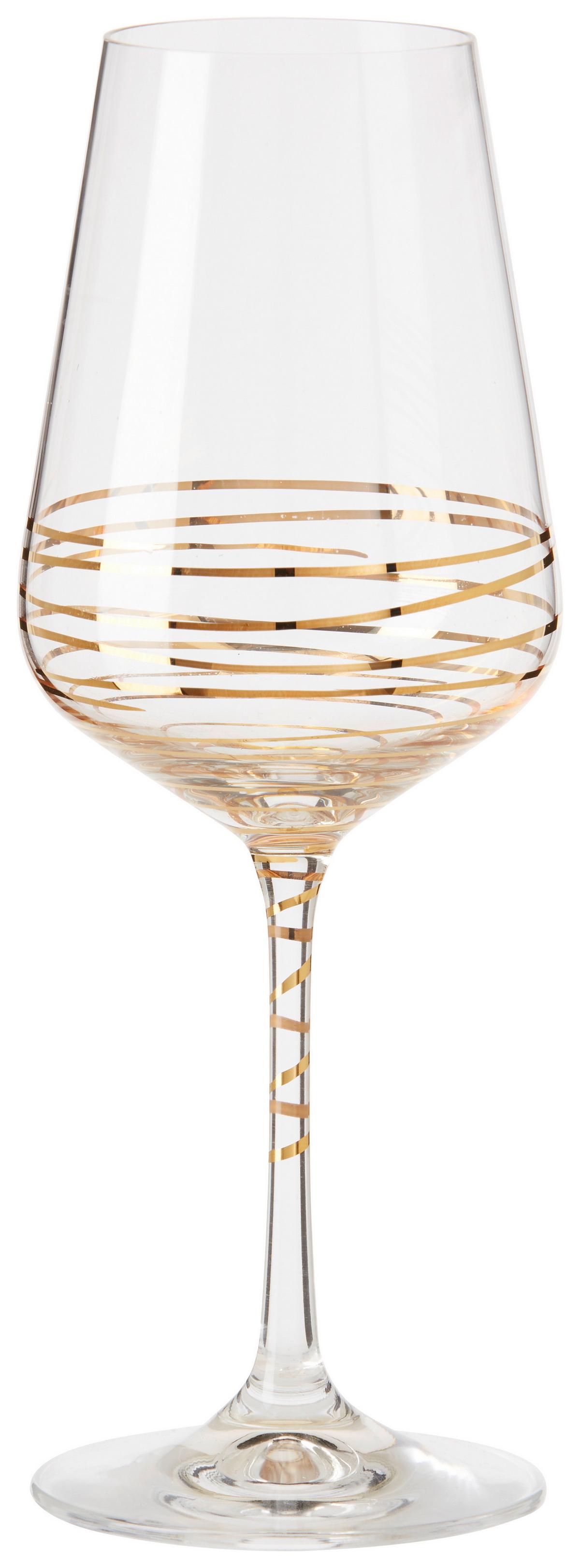 Pohár na biele víno Elegance ca. 350 ml - čiré/barvy zlata, Moderní, sklo (0,35l) - Bohemia