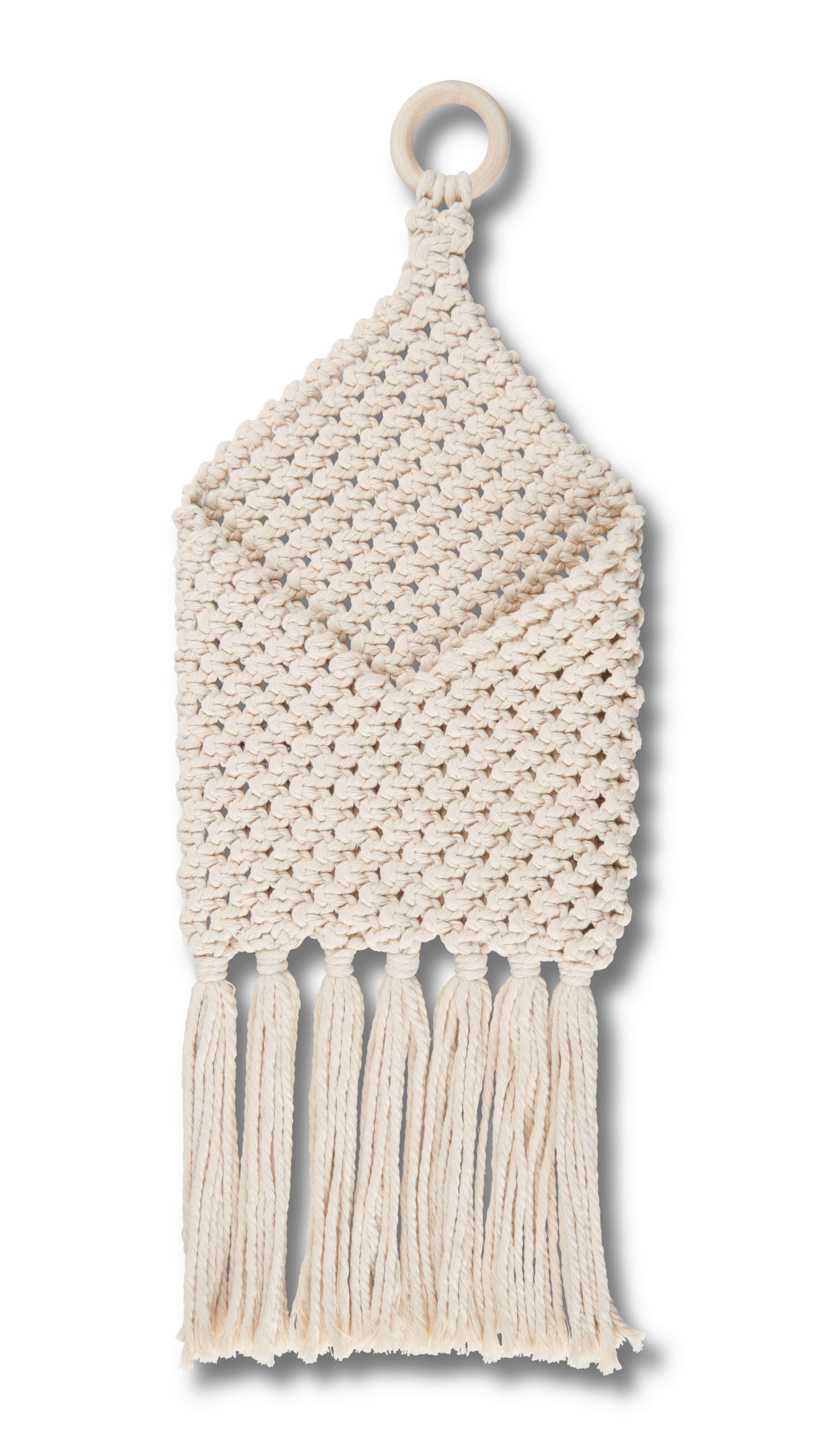 Dekorace na zeď Ella, 20/55cm - přírodní barvy, Romantický / Rustikální, dřevo/textil (20/55cm) - Modern Living