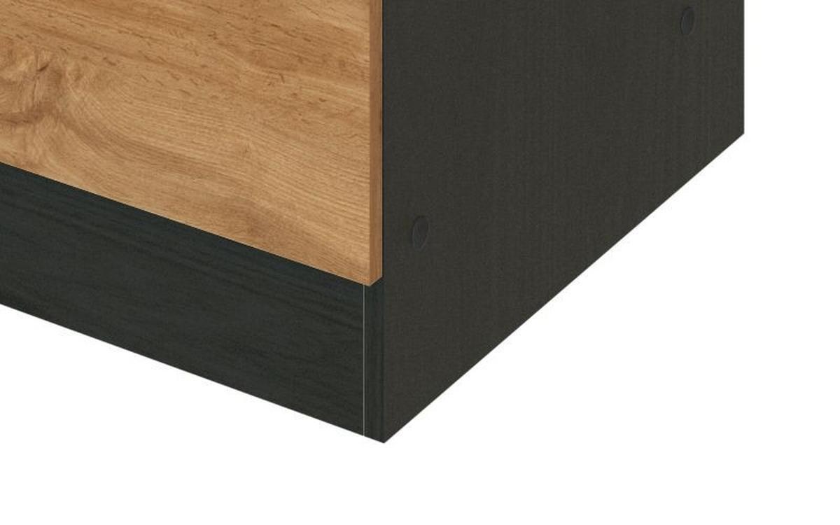 Küchenunterschrank Chic B: 50 Cm Eichefarben Mit Lade - Anthrazit/Eiche Wotan, MODERN, Holzwerkstoff (50/85/60cm) - Held