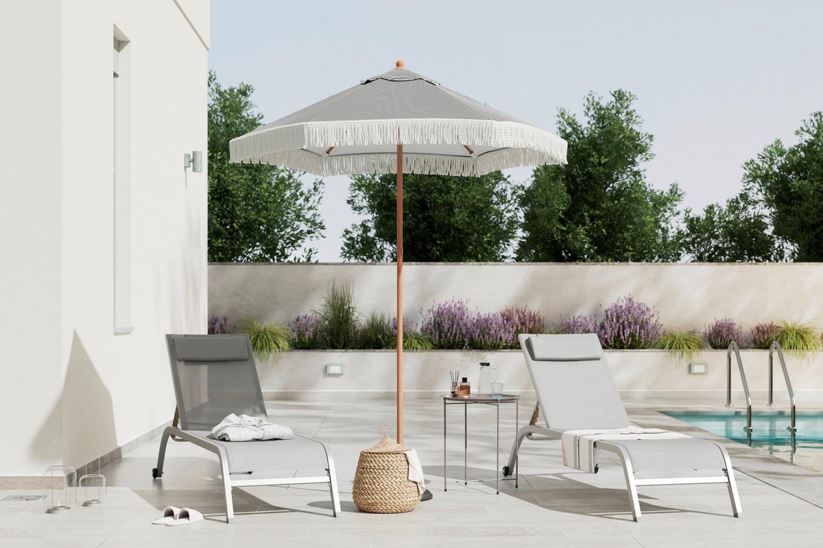 Napernyő Ibiza - bézs/natúr, Modern, textil/fém (200/172cm) - Beldano