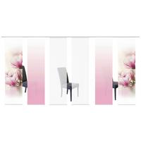 Vorhang Mit Paneelwagen Magnene 60x245 Cm Rosa/weiß - Rosa, Basics, Textil (6x60/245cm)