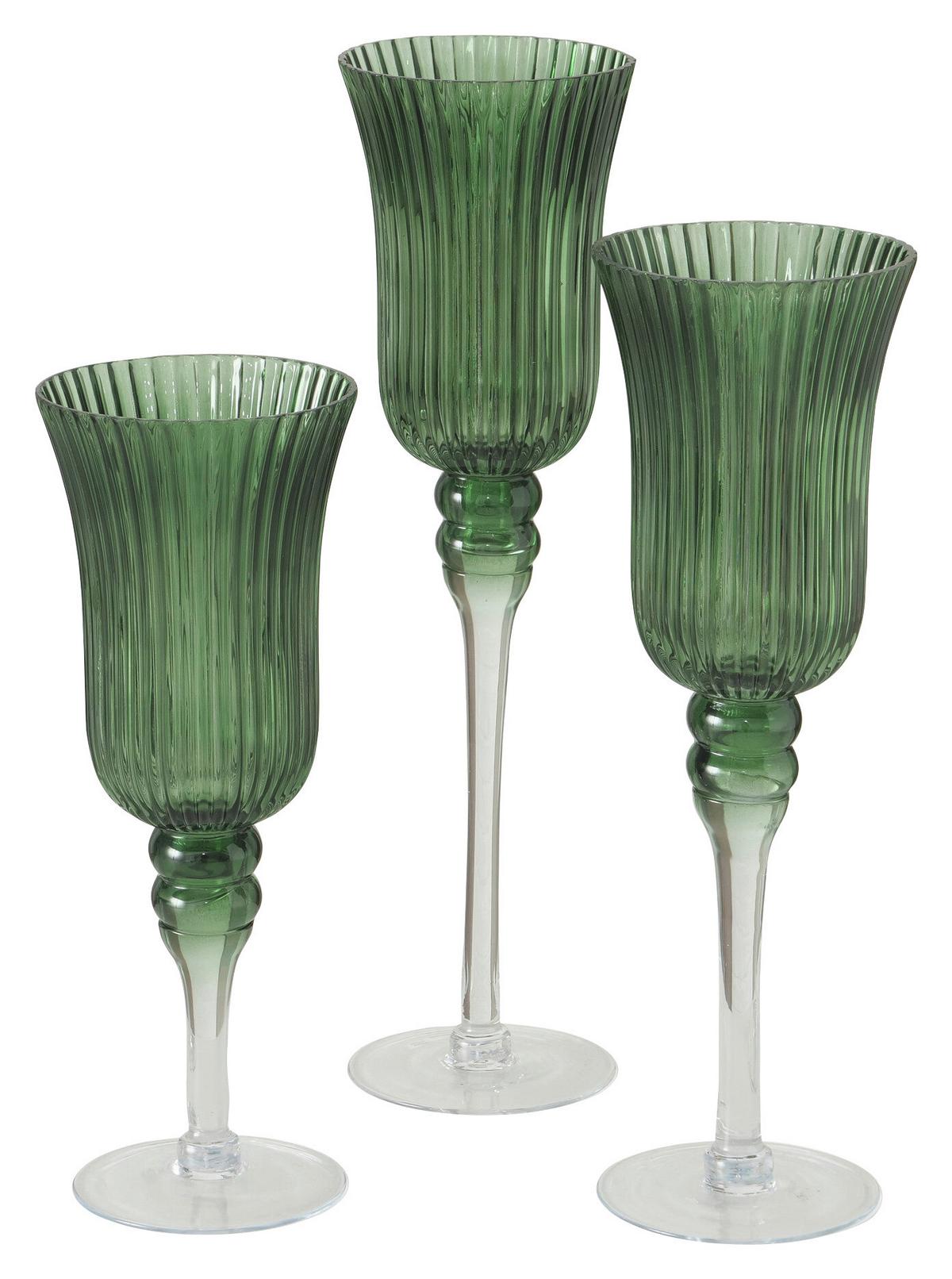 Windlicht Manou - Grün, Basics, Glas (11/30cm)