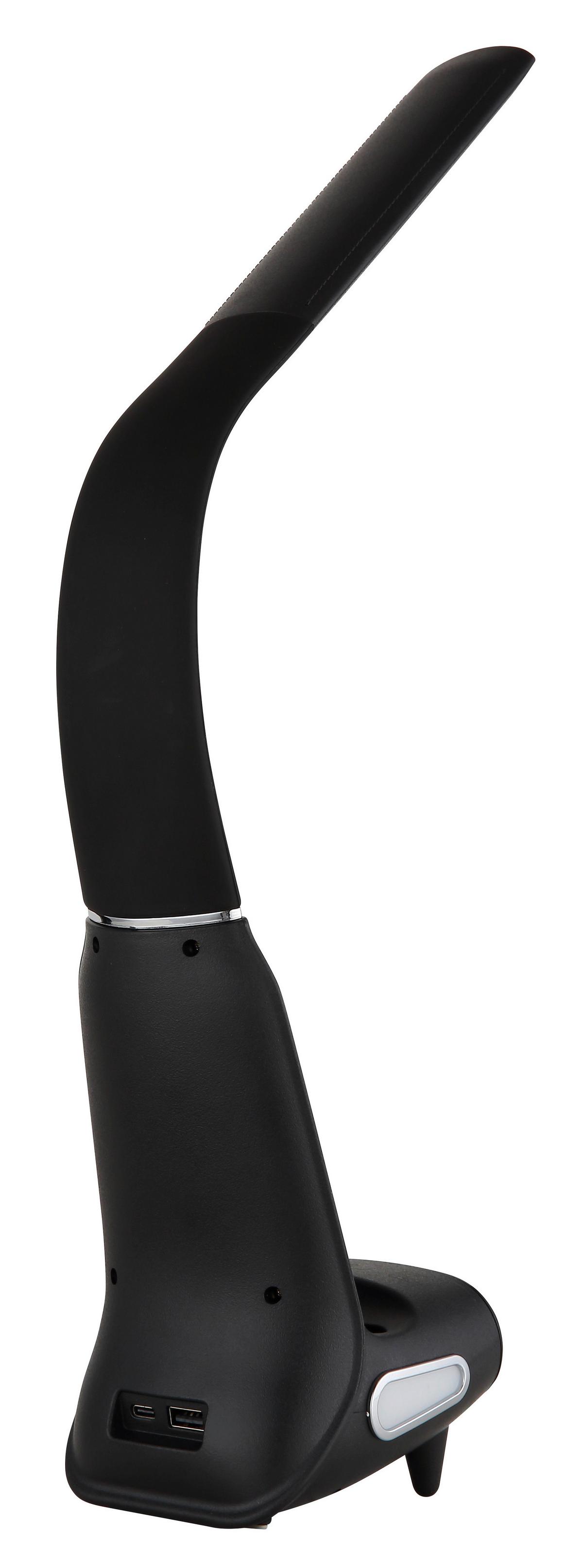 Led-tischleuchte Touchdimmer - Chromfarben/Schwarz, Design, Kunststoff (25/10/50cm) - Globo