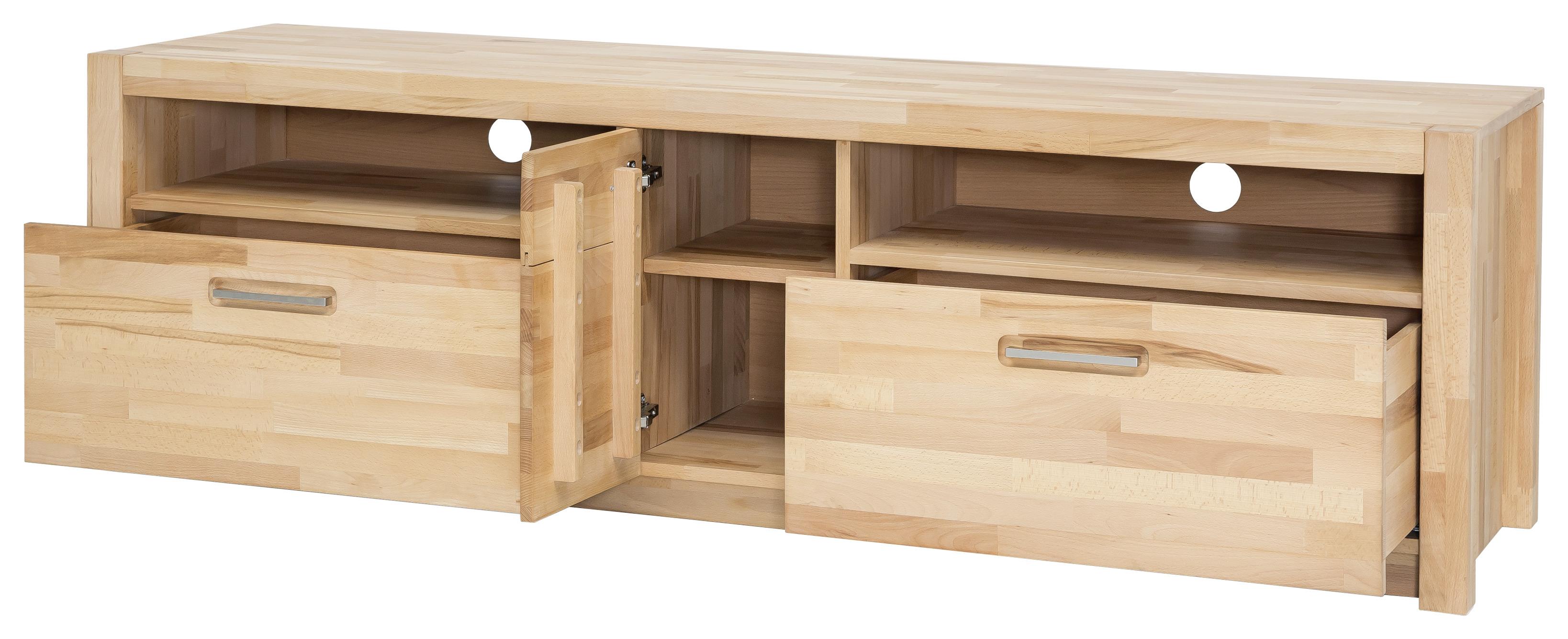 TV-Element Buchefarben, B: 185 cm - Buchefarben, Design, Holz (185/58/50cm) - MID.YOU