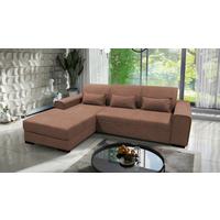 Ecksofa Classic Altrosa 175x270 Cm - Schwarz/Altrosa, Design, Textil (175/270cm) - MID.YOU