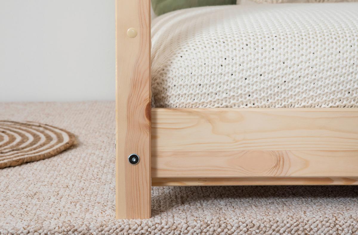 Bodenbett 90/200 Cm In Naturfarben Inkl. Laden - Naturfarben, MODERN, Holz (90/200cm) - MID.YOU