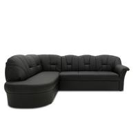 Ecksofa Papenburg Schwarz Lederlook - Schwarz, KONVENTIONELL, Textil (180/243cm) - MID.YOU