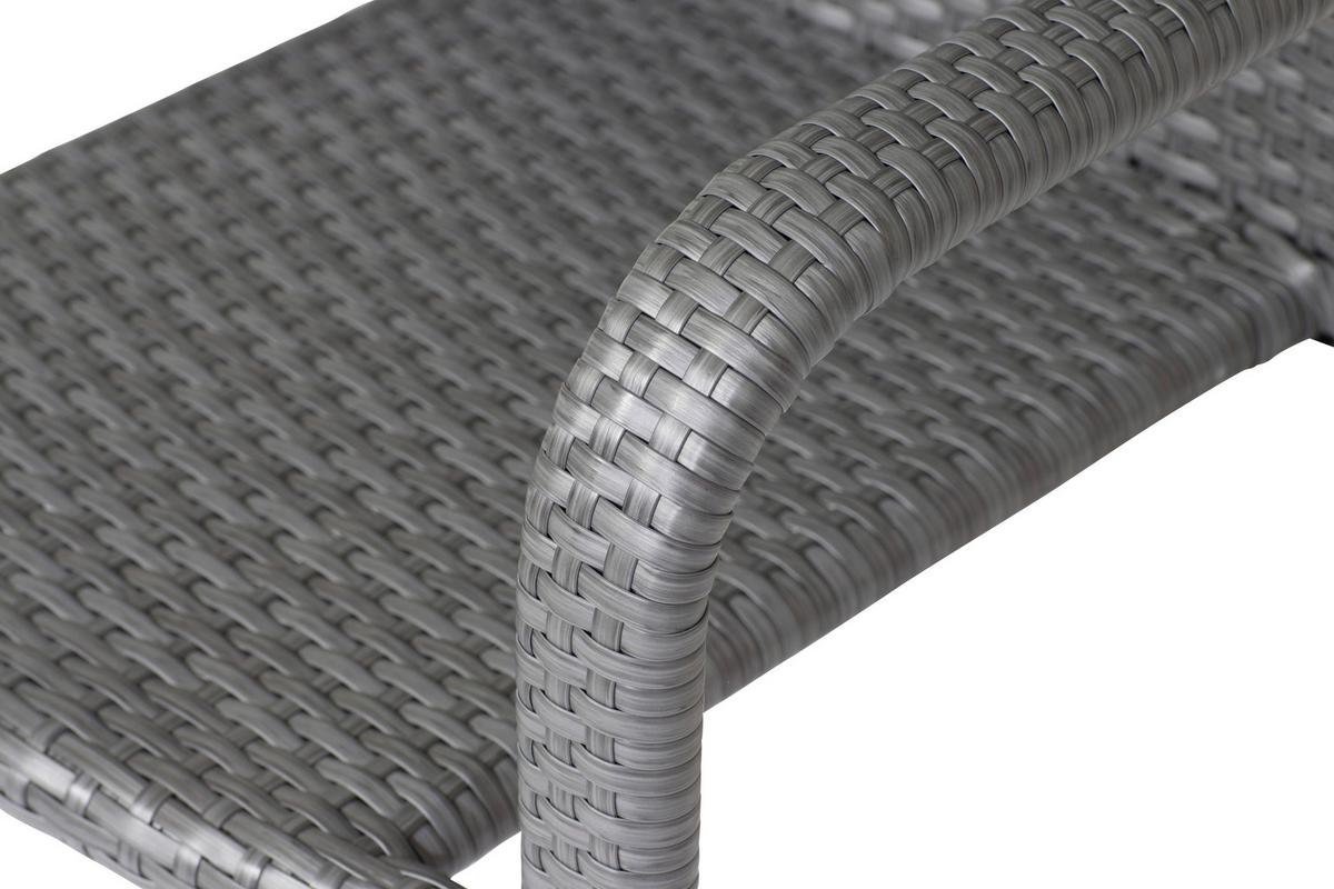 Stapelsessel 120113 - Grau, MODERN, Kunststoff/Metall (56/83/60cm) - Siena Garden