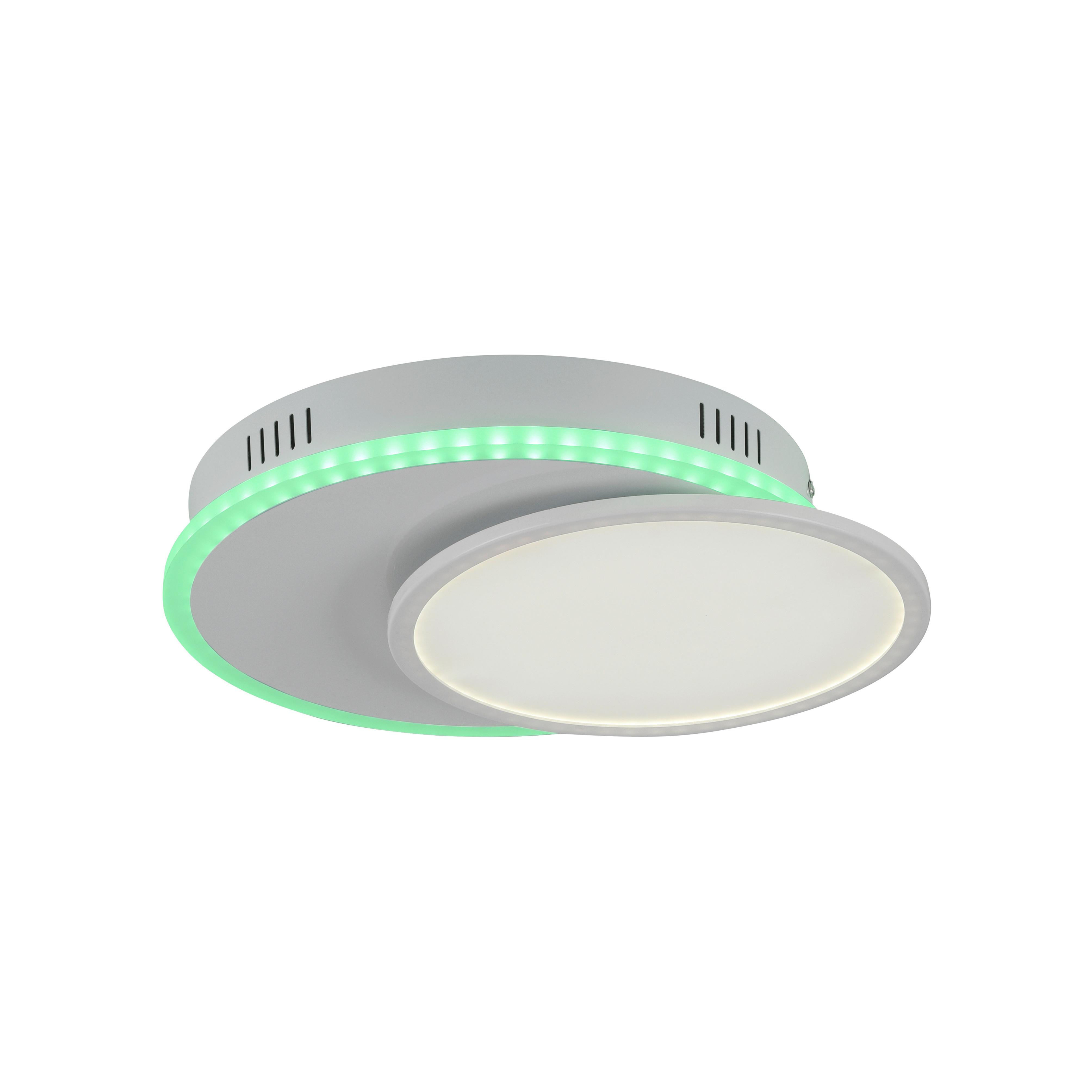 LED-Deckenleuchte Arenda L: 45 cm dimmbar mit Farbwechsler - Weiß, Design, Kunststoff/Metall (45/33/7,5cm)