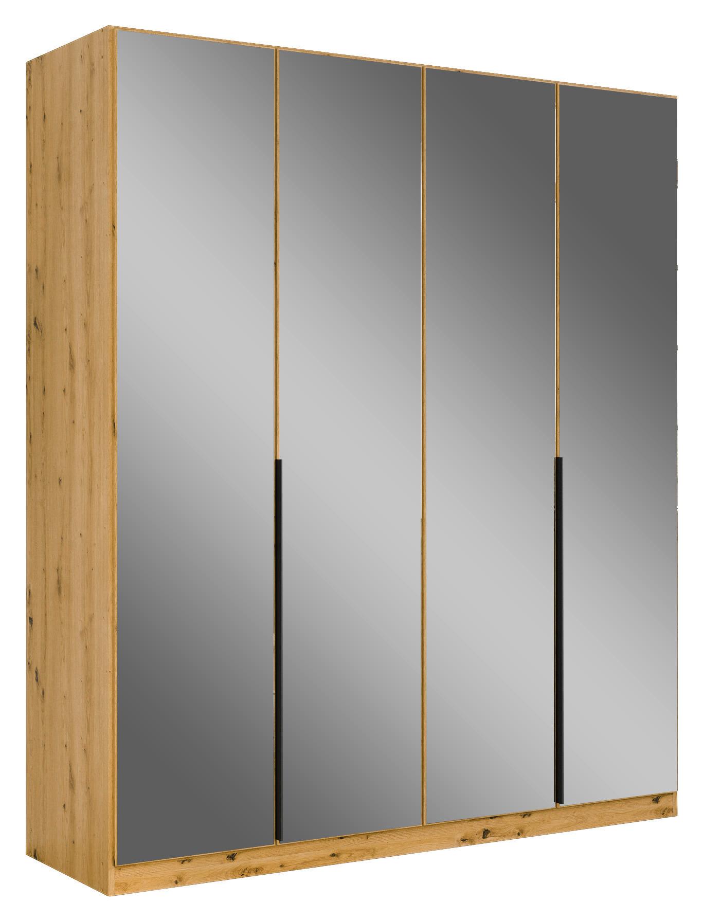 Drehtürenschrank Skyla Eiche Artisan/Glas B: 181 cm - Eiche Artisan, MODERN, Holzwerkstoff (181/210/54cm) - Rauch Möbel