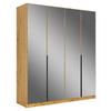 Drehtürenschrank Skyla Eiche Artisan/Glas B: 181 cm - Eiche Artisan, MODERN, Holzwerkstoff (181/210/54cm) - Rauch Möbel