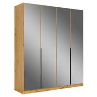 Drehtürenschrank Skyla Eiche Artisan/Glas B: 181 cm - Eiche Artisan, MODERN, Holzwerkstoff (181/210/54cm) - Rauch Möbel