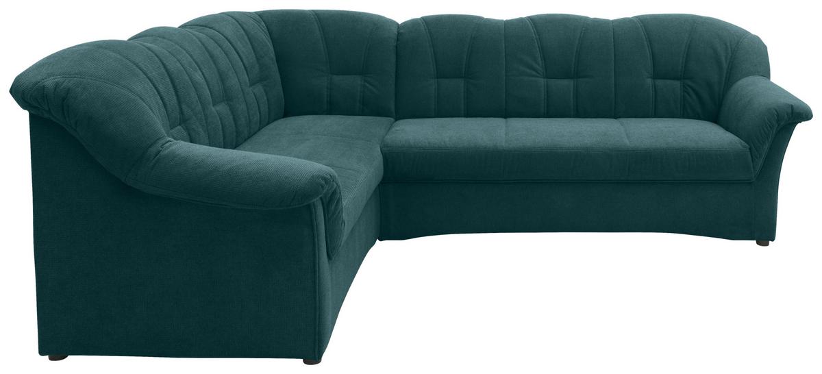 Ecksofa Papenburg Petrol - Petrol/Schwarz, KONVENTIONELL, Textil (192/243cm) - MID.YOU