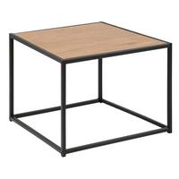 Dohányzóasztal Seaford - tölgyfa színű/fekete, Trend, faalapú anyag/fém (60/60/40cm) - MID.YOU