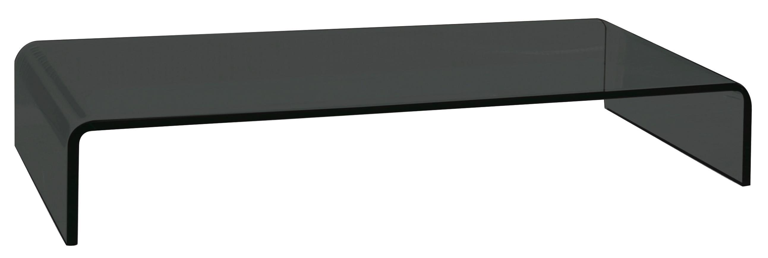 Tv-rátét Hagen - Fekete, modern, Üveg (55/11/25cm)