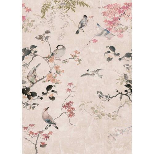 Fototapete Japanischer Garten - Multicolor/Rosa, Trend, Papier/Kunststoff (200/280cm)