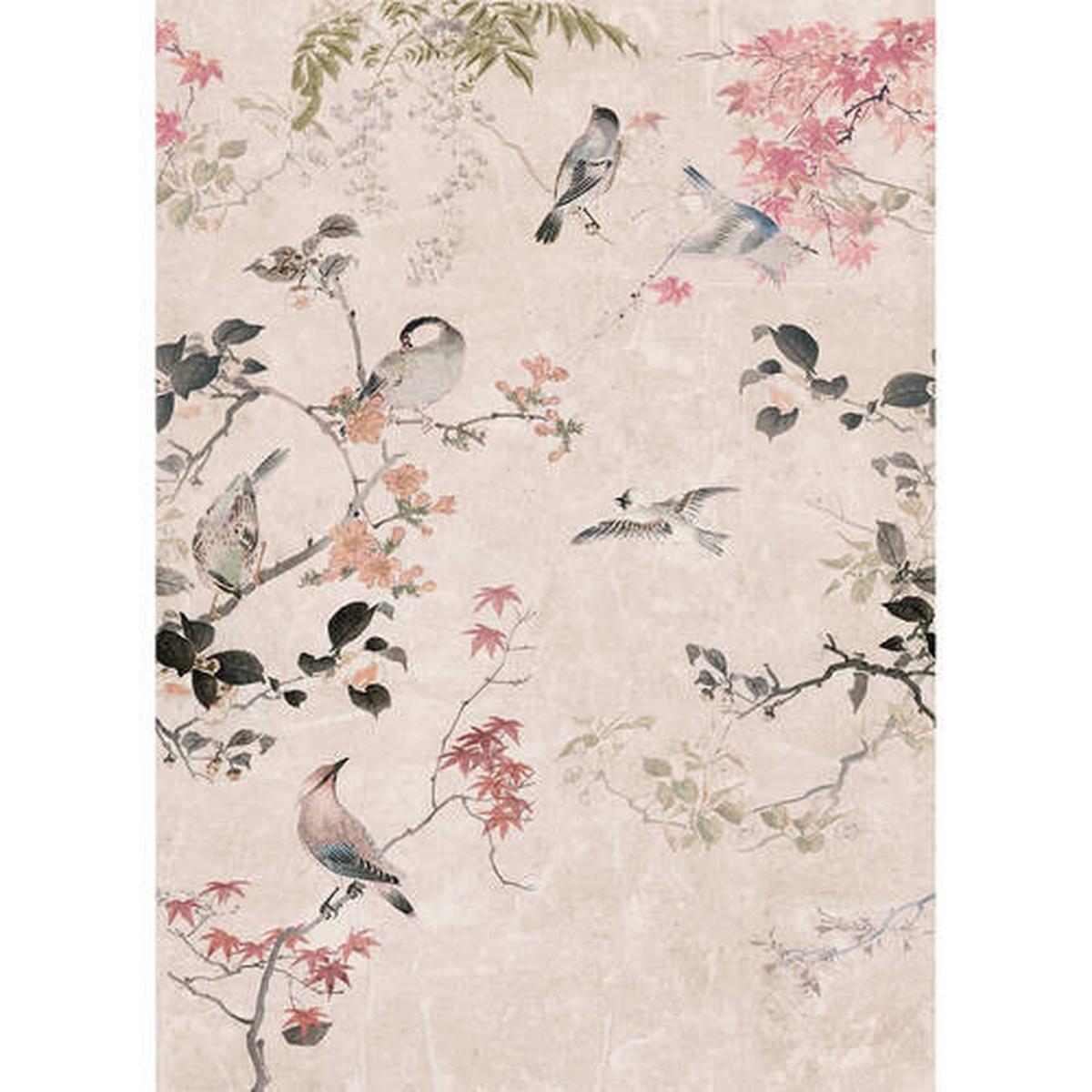 Fototapete Japanischer Garten - Multicolor/Rosa, Trend, Papier/Kunststoff (200/280cm)