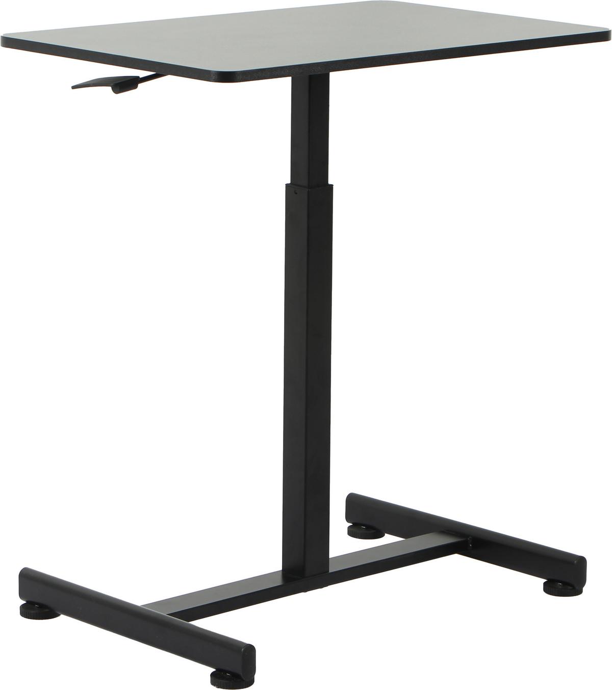PÍSACÍ STÔL DANNY - čierna, Modern, kov/kompozitné drevo (75/48/75-110cm) - Mömax