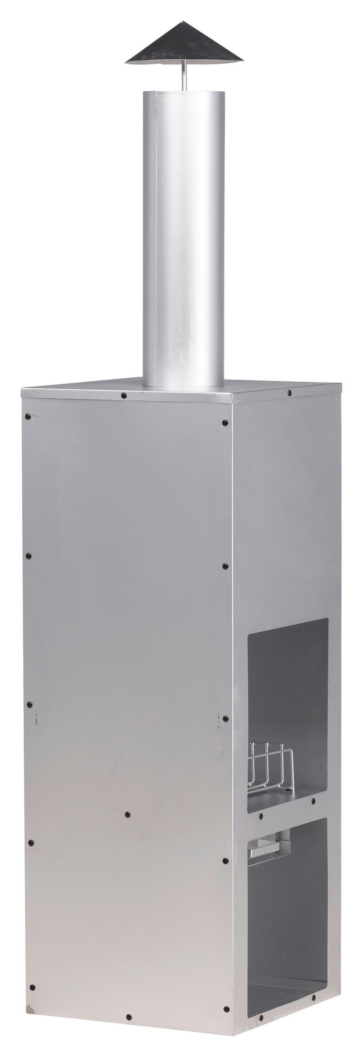 Feuerstelle Makarima - Silberfarben, KONVENTIONELL, Metall (45/199/45cm) - Gardenson